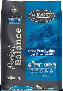 Muenster Perfect Balance Ocean Fish Meal Grain Free Dry Dog Food, 25lb - Gluten-Free, All Life Stages