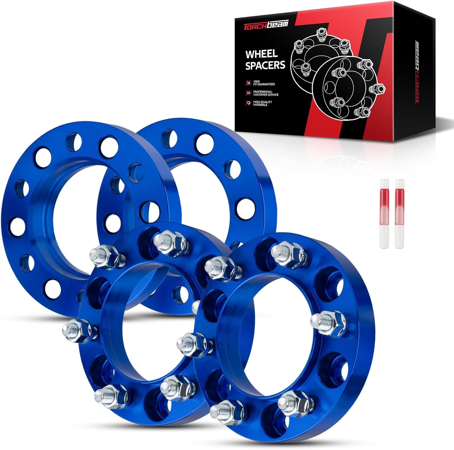 Torchbeam 6x5.5 1 inch Hub Centric Wheel Spacer for Tacoma, 4Runner, FJ Cruiser, Tundra, GX460, Sequoia, GX470, T100, Pickup, Land Cruiser, LX450, 106mm Center Bore & M12x1.5 Studs