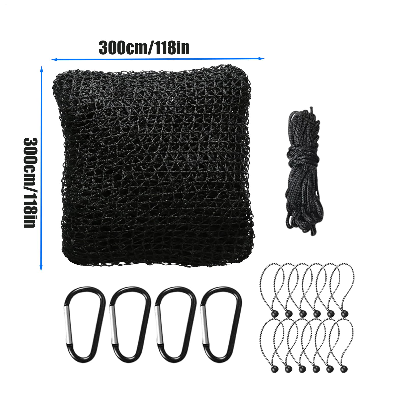 Rete da allenamento da golf, barriera anti-scheggiatura per palline, 300 x 305 cm, rete con ganci, accessorio sportivo robusto, attrezzatura per allenamento all'aperto e al chiuso, per baseball