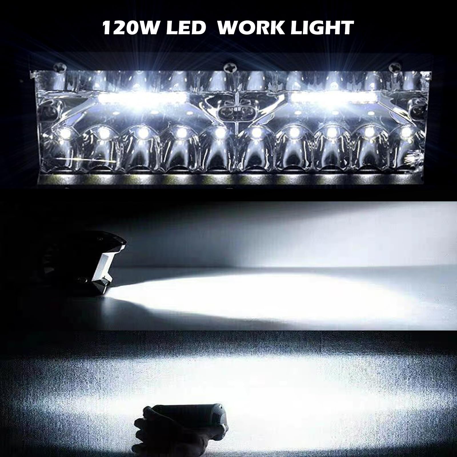 Pack De 2 Phares De Travail LED Vegena 240W - IP67, Spot Et Flood, 6000LM, Pour Voiture, Camion, Tracteur, Quad, Moto