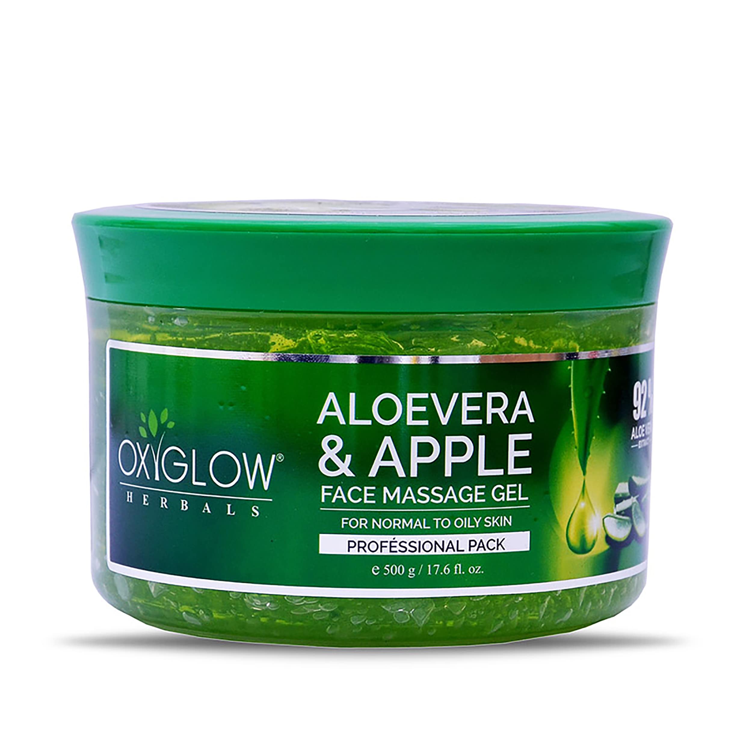 OxyGlow Herbals Alovera Apple Face Massage Gel- For Natural Glowing & Healthy Skin| Deeply Nourishes- 500 Gm (Pack of 1)