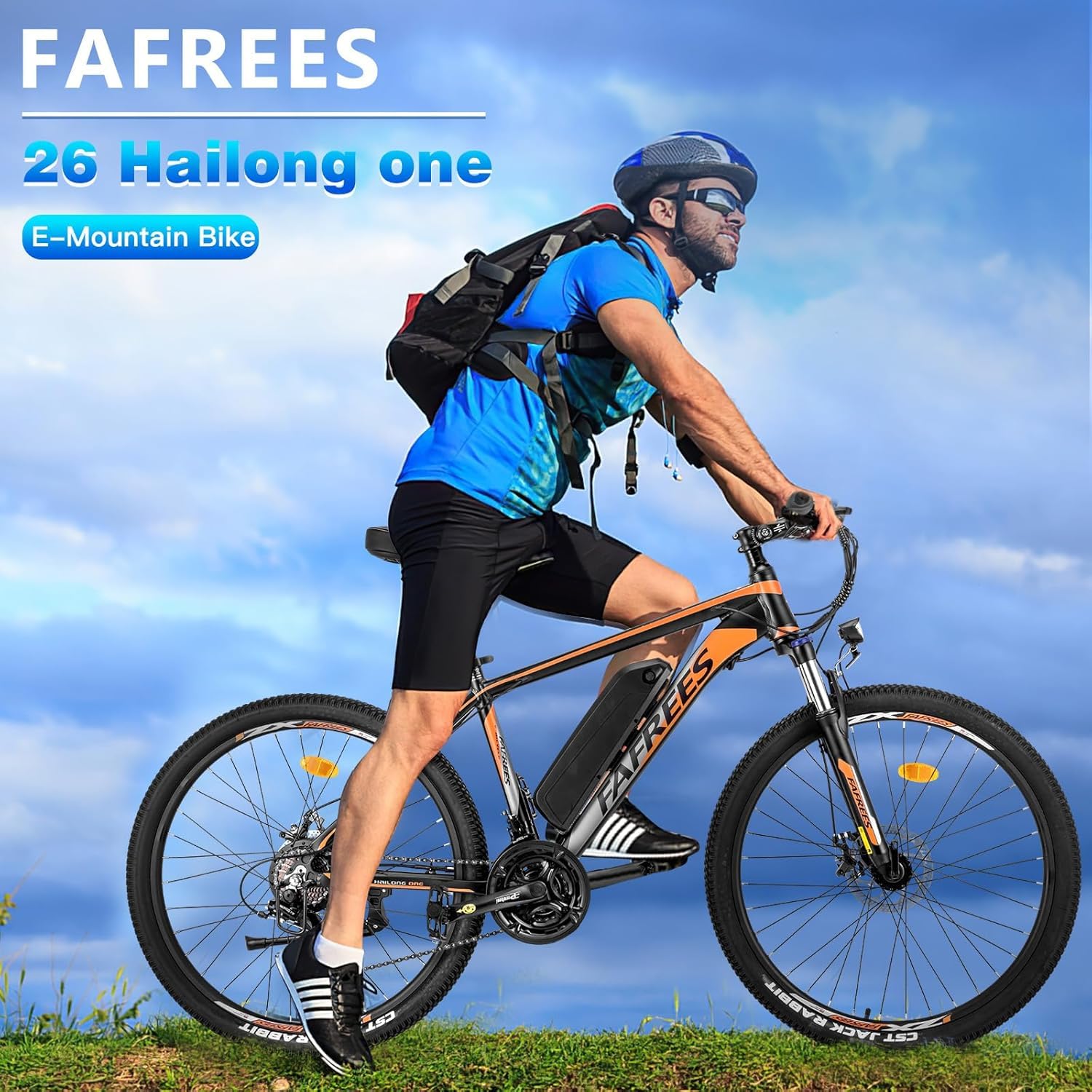 Fafrees Bici Elettrica 26" per Uomo Donna, 21 Velocità MTB da Città, 36V 13Ah 250W Ebike Pedalata Assistita fino a 100KM, Velocità Max 25KM/H,Hailong