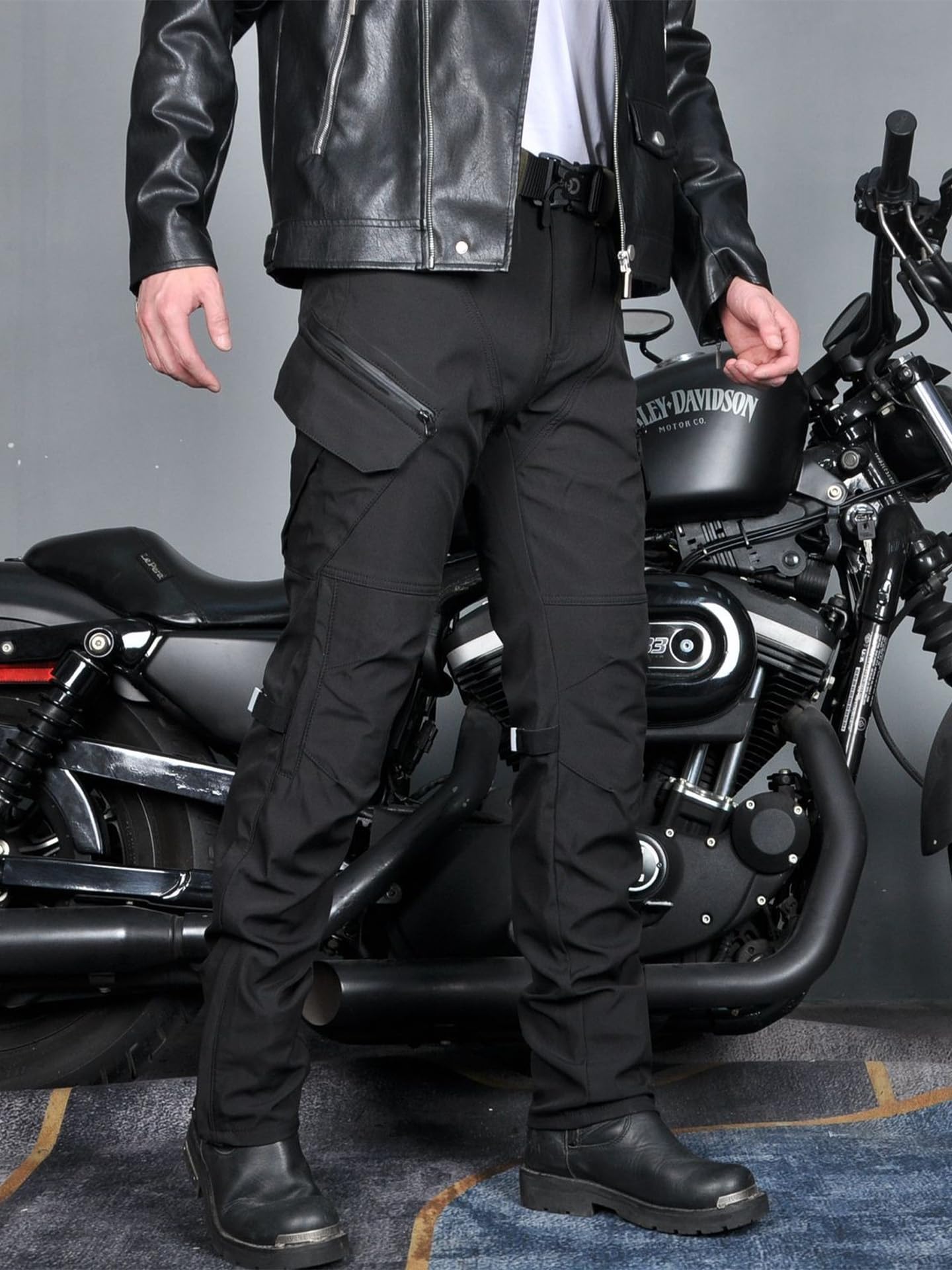 Borvane GuardiaStrada Pantaloni Moto Uomo e Donna con Protezioni Rimovibili