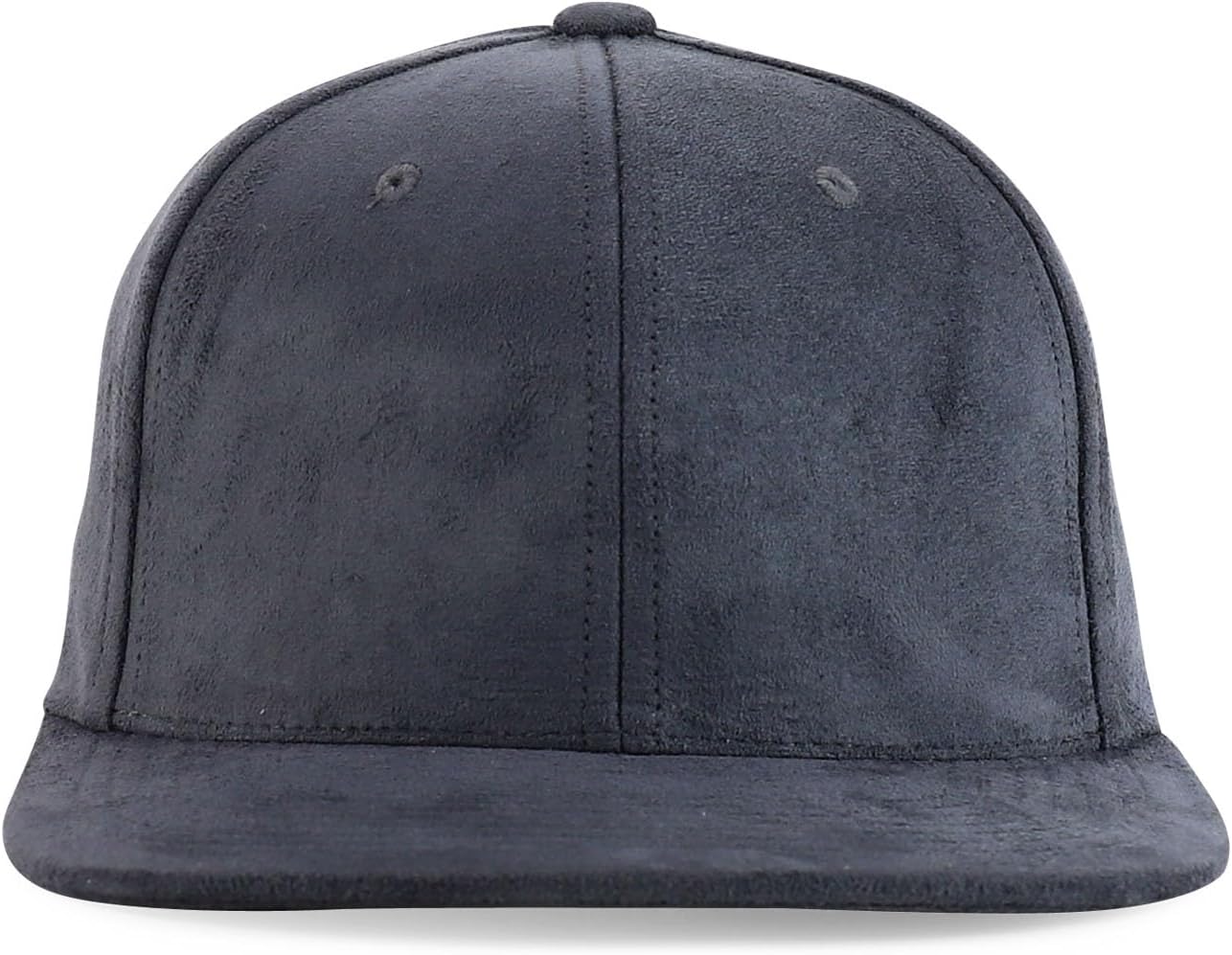 Trendy Apparel Shop Plain Suede Flat Bill Snapback Cap