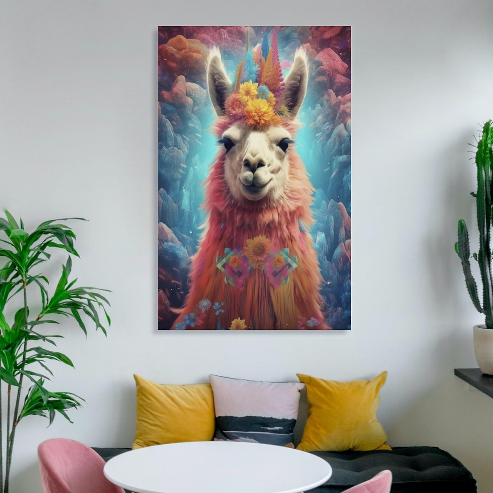 Amazon.co.jp: 絵画 アルパカインテリア 絵画 かわいい面白い