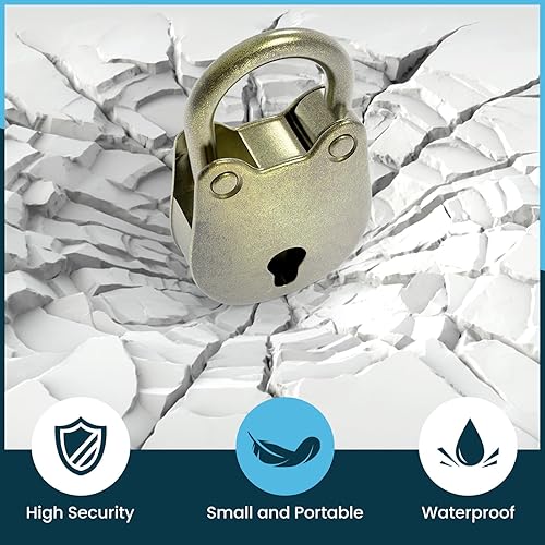 Miniatura 4 de SDTC Tech 2pcs Mini antiguo candado retro estilo vintage oso cabeza forma bronce cerraduras y llaves