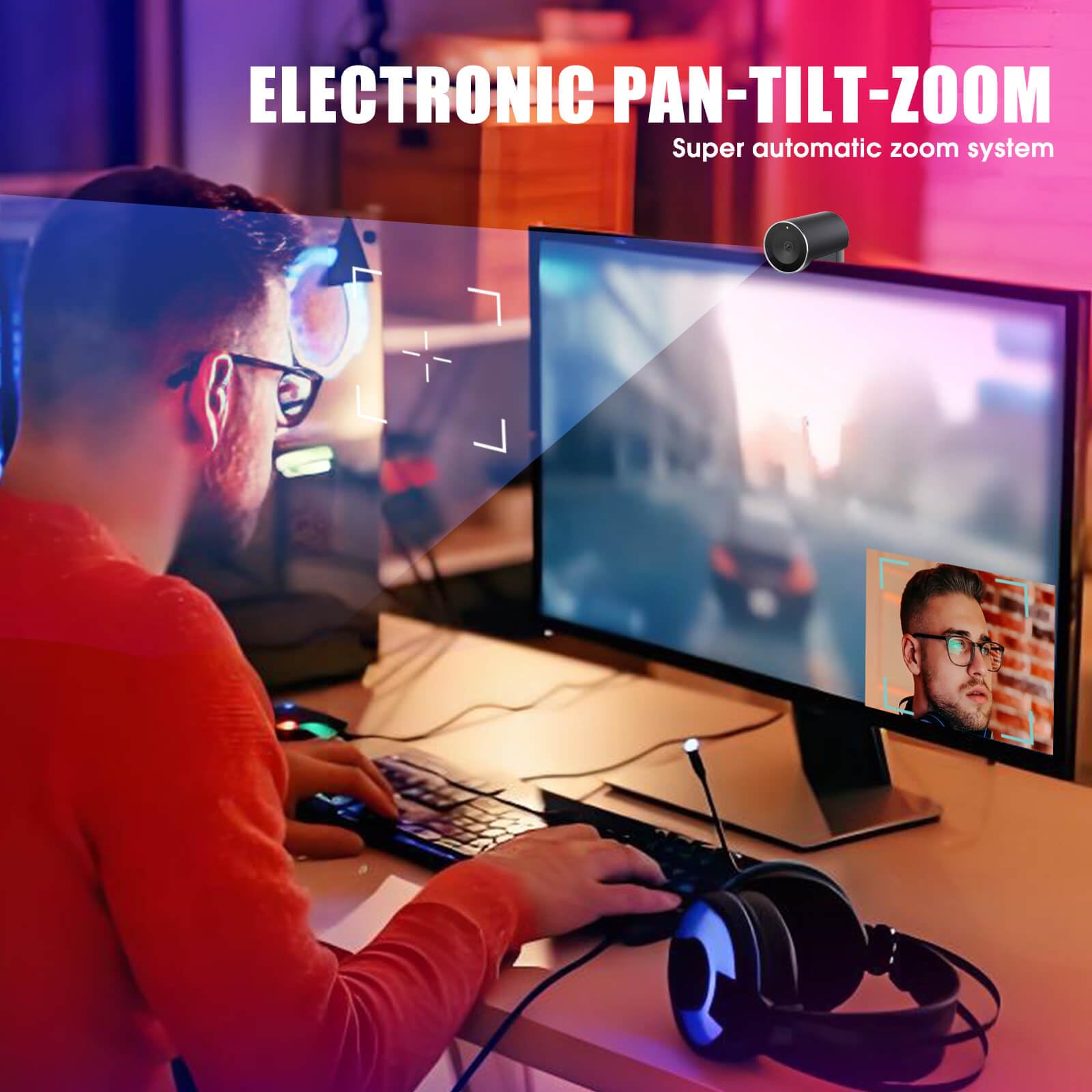 Cámara web 4K para PC y laptop, ultra HD 4K, enfoque automático PDAF, compatible con 3X DZoom y ePTZ, micrófonos integrados con cancelación de ruido y cubierta de privacidad para reuniones