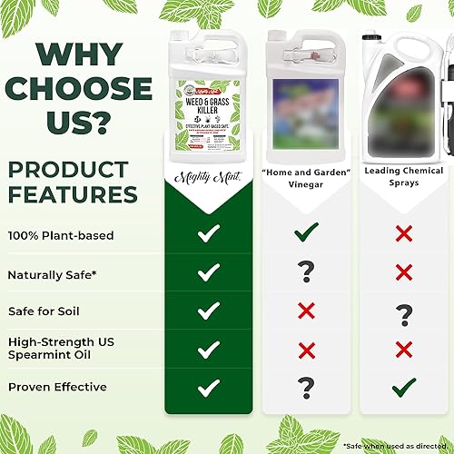 Miniatura 5 de Herbicida y hierba – Vinagre natural y sal – 1 galón – Sin glifosato