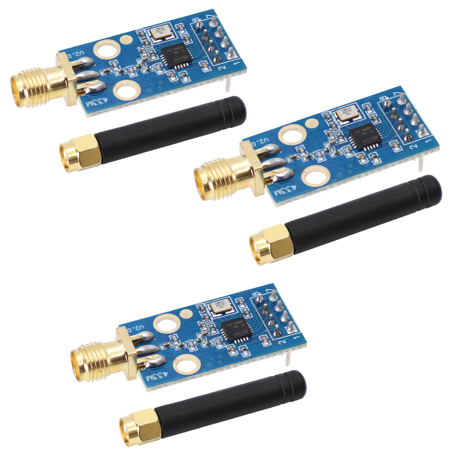 Modulo Ricetrasmettitore CC1101 433 MHz Con Antenna – Wireless, 1.8-3.6V, Generico