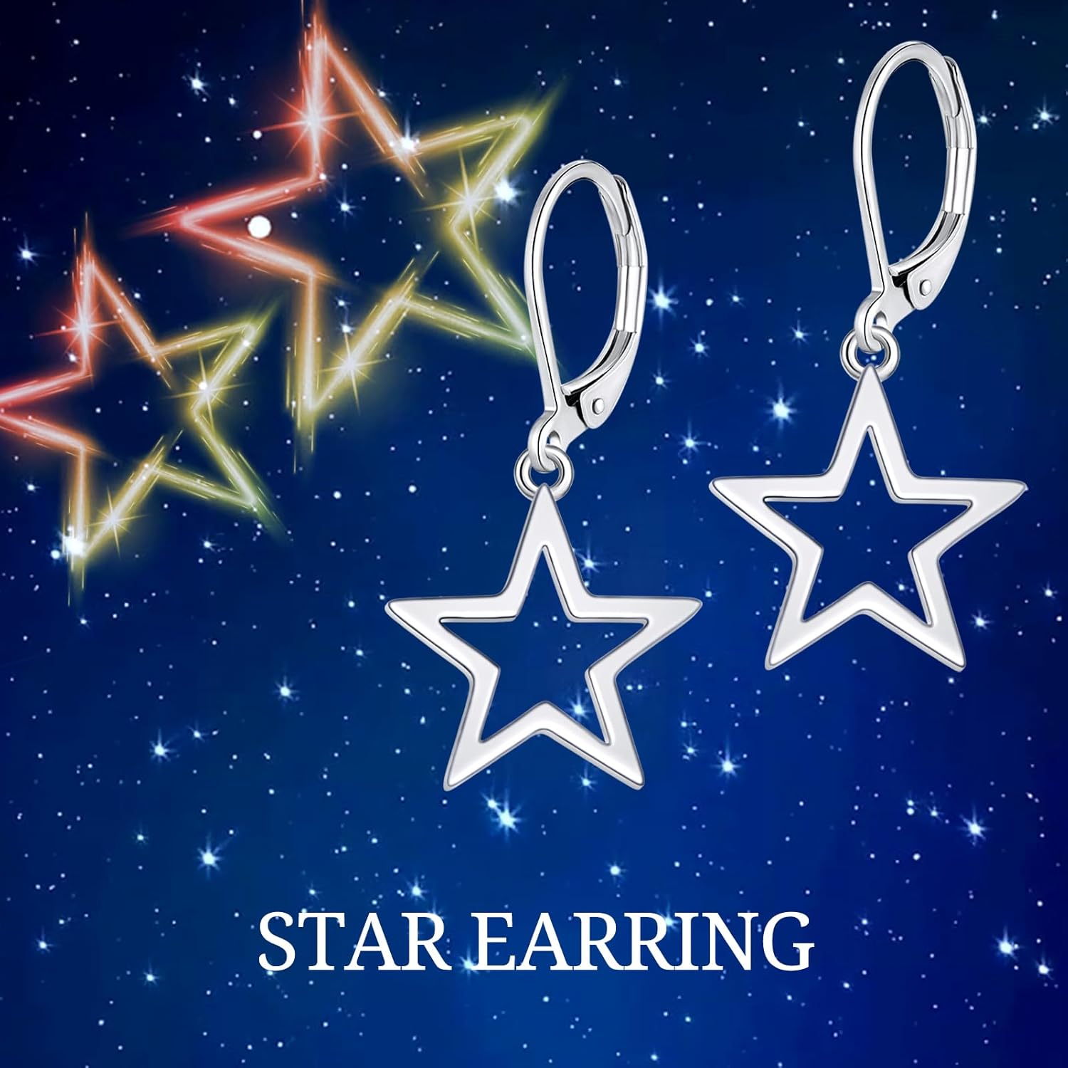 Larimar/Star/Dragonfly/Sunflower/Moonstone/Black Onyx Earrings for Women Leverback Dangle Earrings Hypoallergenic Jewelry for Women - Image 6