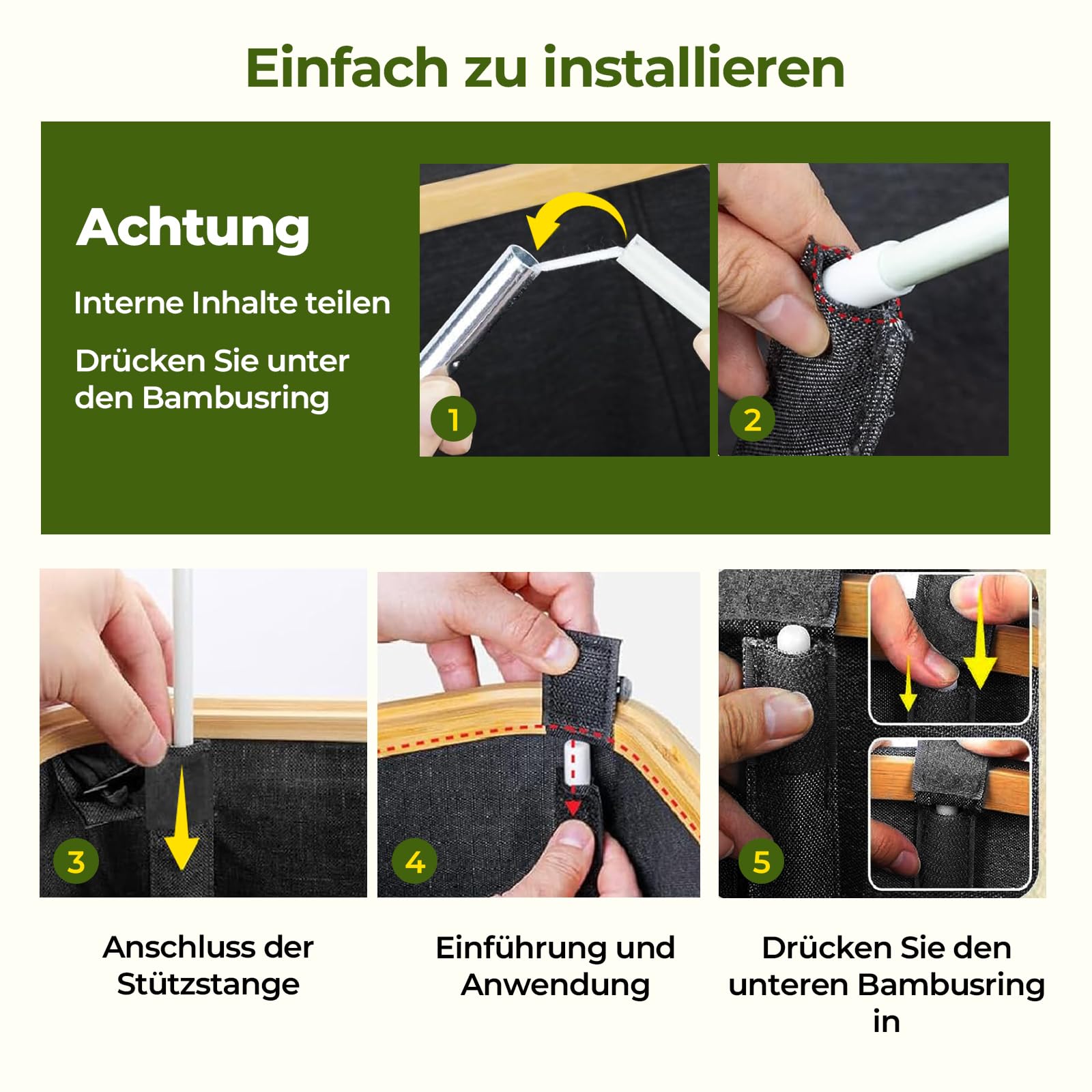 Gelber Sack Ständer, Müllsackständer mit Clip, Ständer für gelben sack, Mülleimer 90 liter, Gelber Sack Behälter, Robust und Stabil für Mülltrennung Daheim（Schwarz