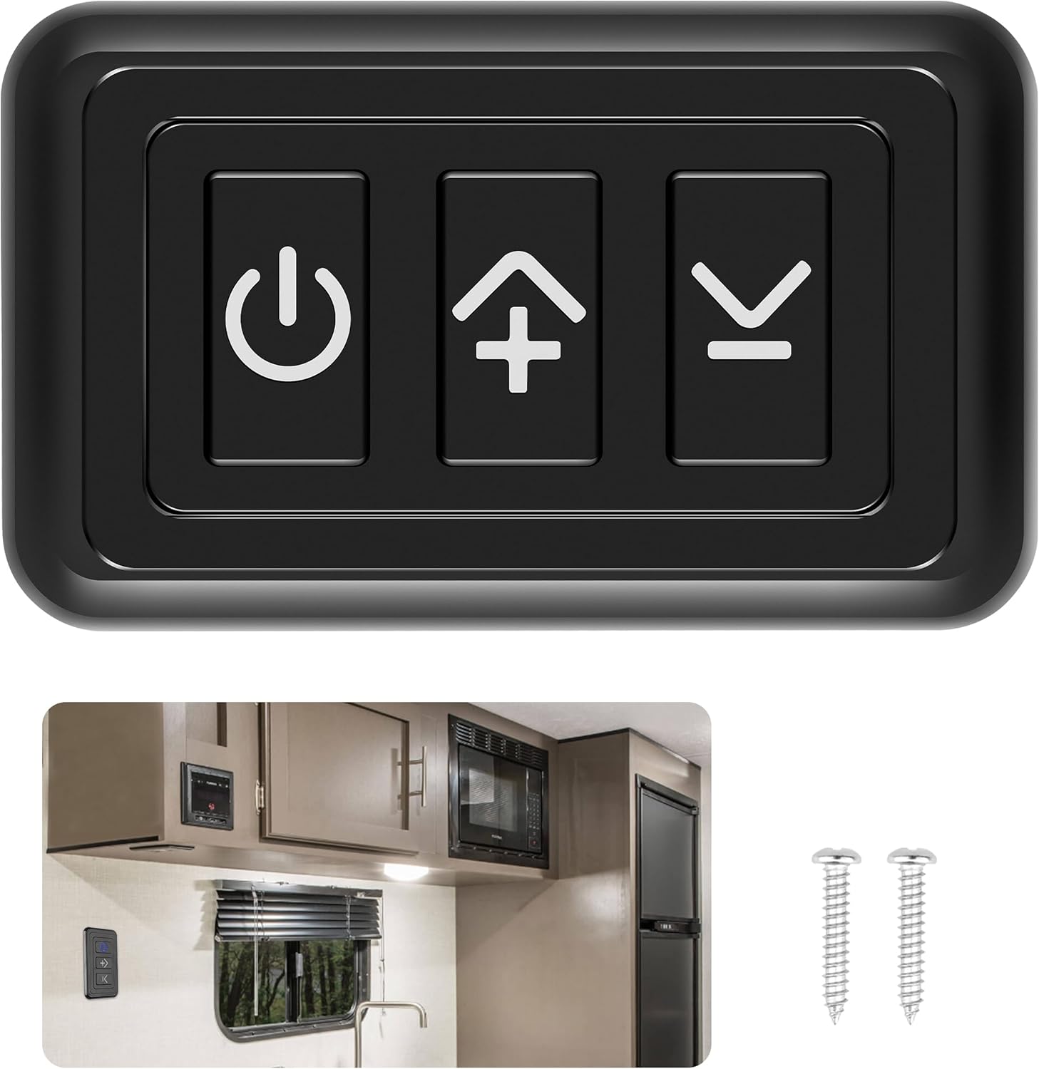RVZONE 12V Dimmer Switch | 12-24 Volt High Side PWM RV Light Dimmer for RV LED Interior Lights Fixture, Halogen, Incandescent, Used for Auto, Camper, Trailer Van Truck, Boat