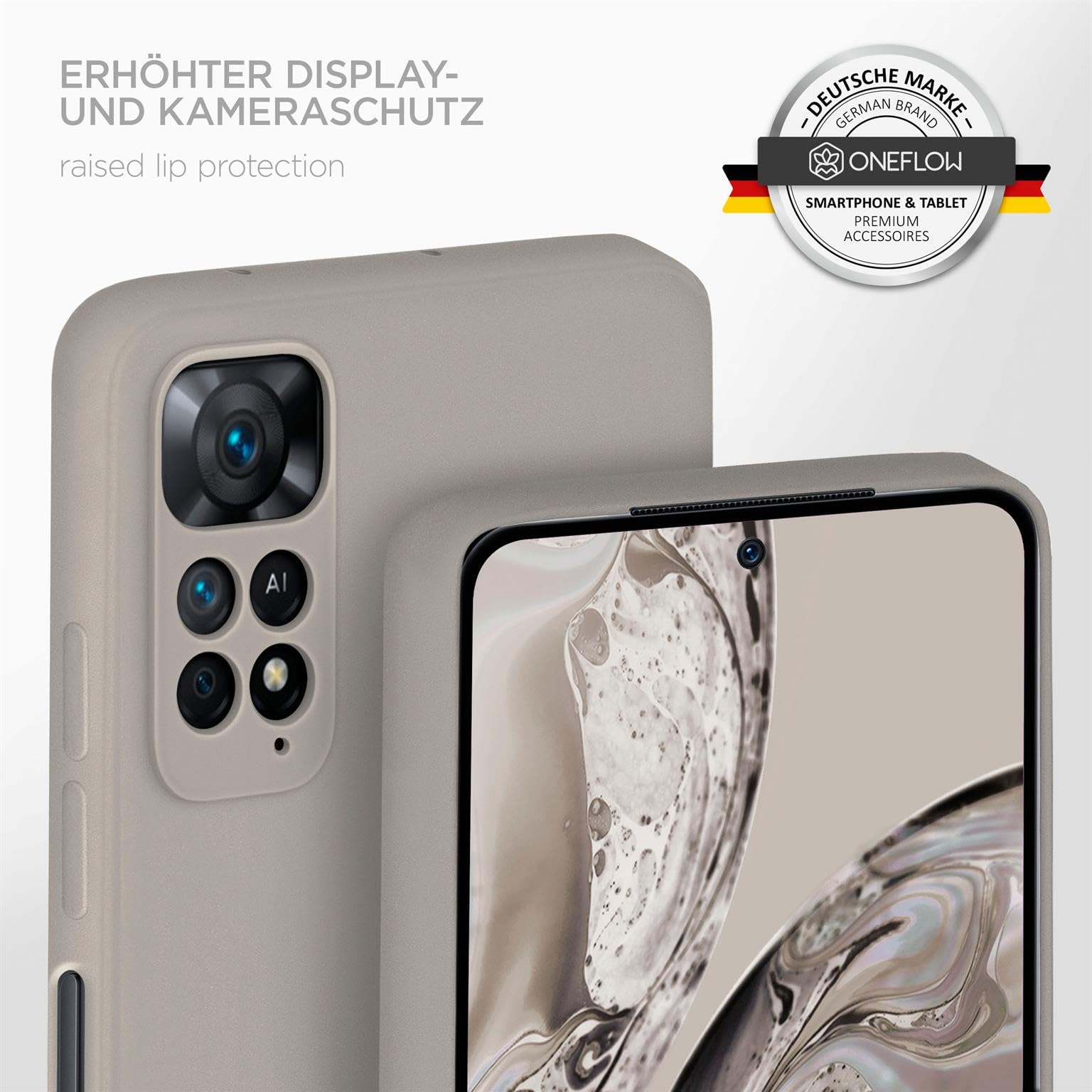 ONEFLOW Handyhülle Für Redmi Note 11/11S – Transparent, Stoßfest, Mit Erhöhten Rändern