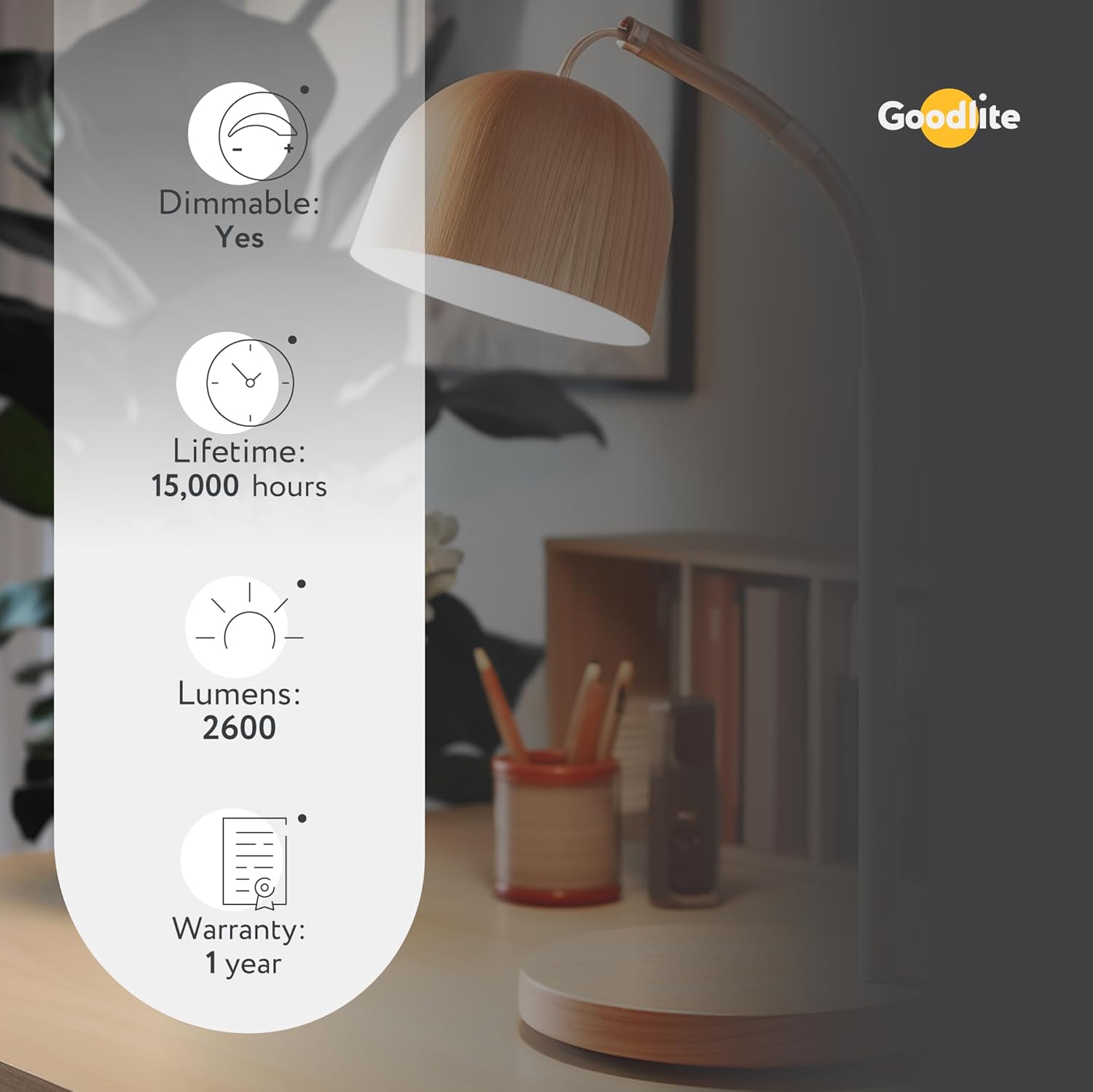 Goodlite A21 LED Light Bulb 22 Watt (150 Watt Equivalent) - Dimmable, High Output 2600 Lumens, Neutral White 3500K, Indoor and Outdoor, UL Listed, Long Lasting 15,000 Hours, 1 Count (G-19863)