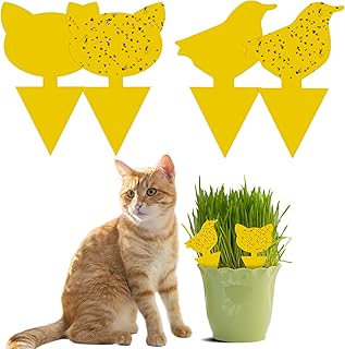 Fullsexy Fullsexy 60 Stück Plug-in-Fliegenfalle, klebrige Fallen, Pilzmückenvernichter, Tiermuster, ideale gelbe Teller fü...