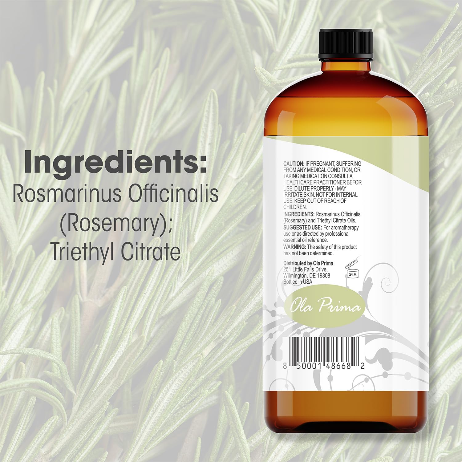 Amazon.com: Ola Prima Rosemary Essential Oil (16oz Bulk) for