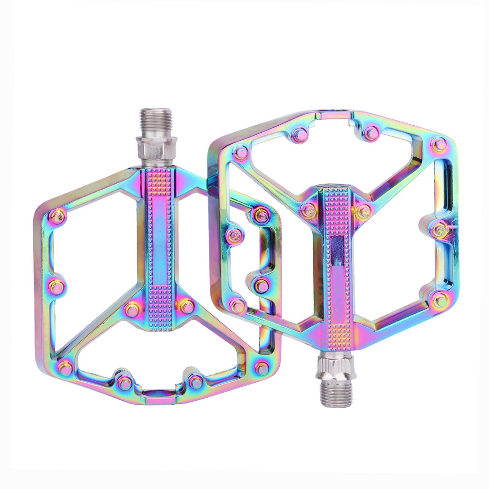 MEXITAL Fahrradpedale – Alu-Pedale 106x126x17 Mm – Mit Abgedichteten Industrie-Kugellagern & Rutschfesten Pins – 9/16″ Gewinde – Für MTB, E-Bike, BMX & Rennrad – Ca. 402 G/Paar