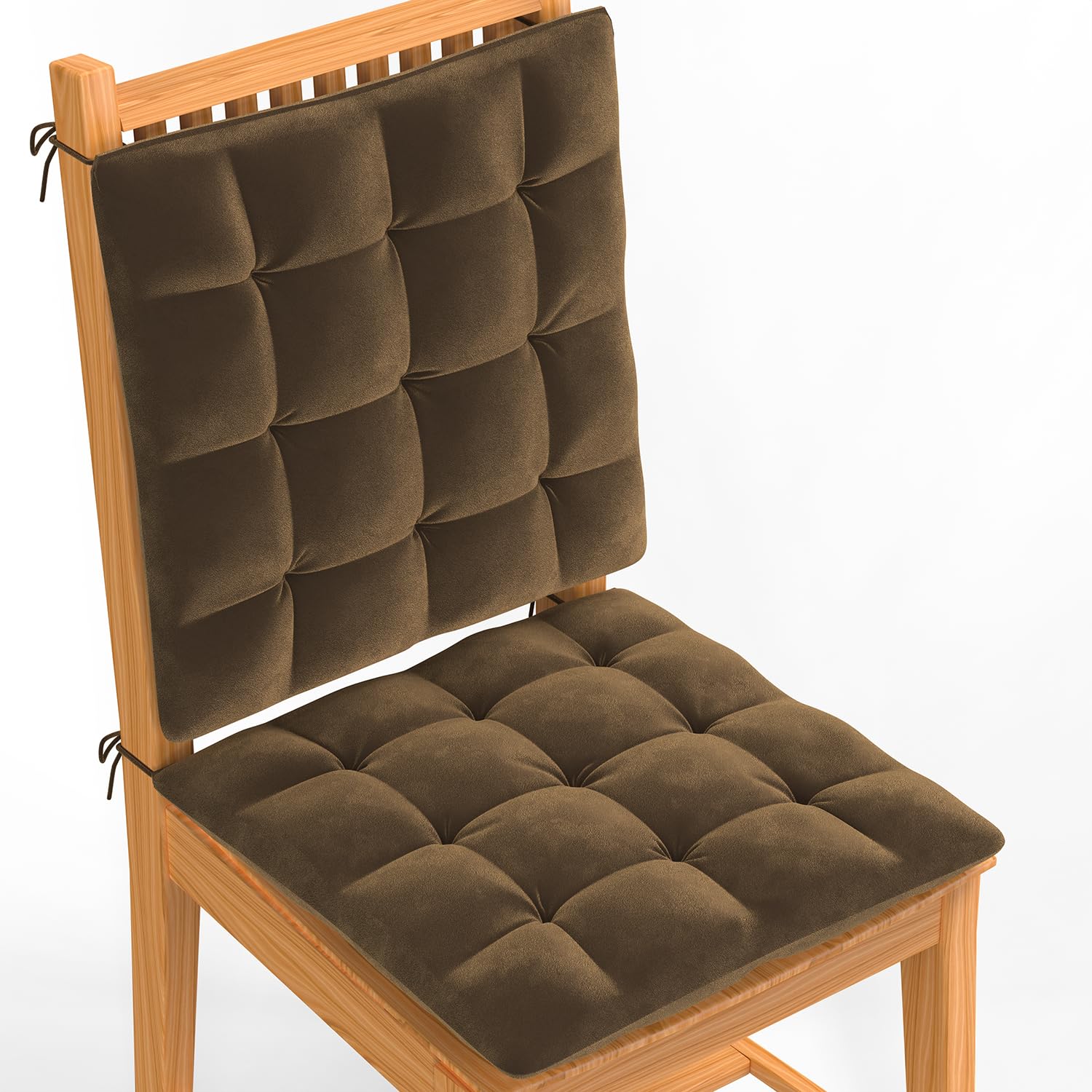 MY ARMOR Square Chair Pads Cushion for Comfortable Sitting - 40x40 Cm Seat Cushions with Ties for Sitting, Pooja, Dining & Office Tables - Brown, Pack of 2 (B0BZN4XYSH) Amazon Price History, Amazon Price Tracker