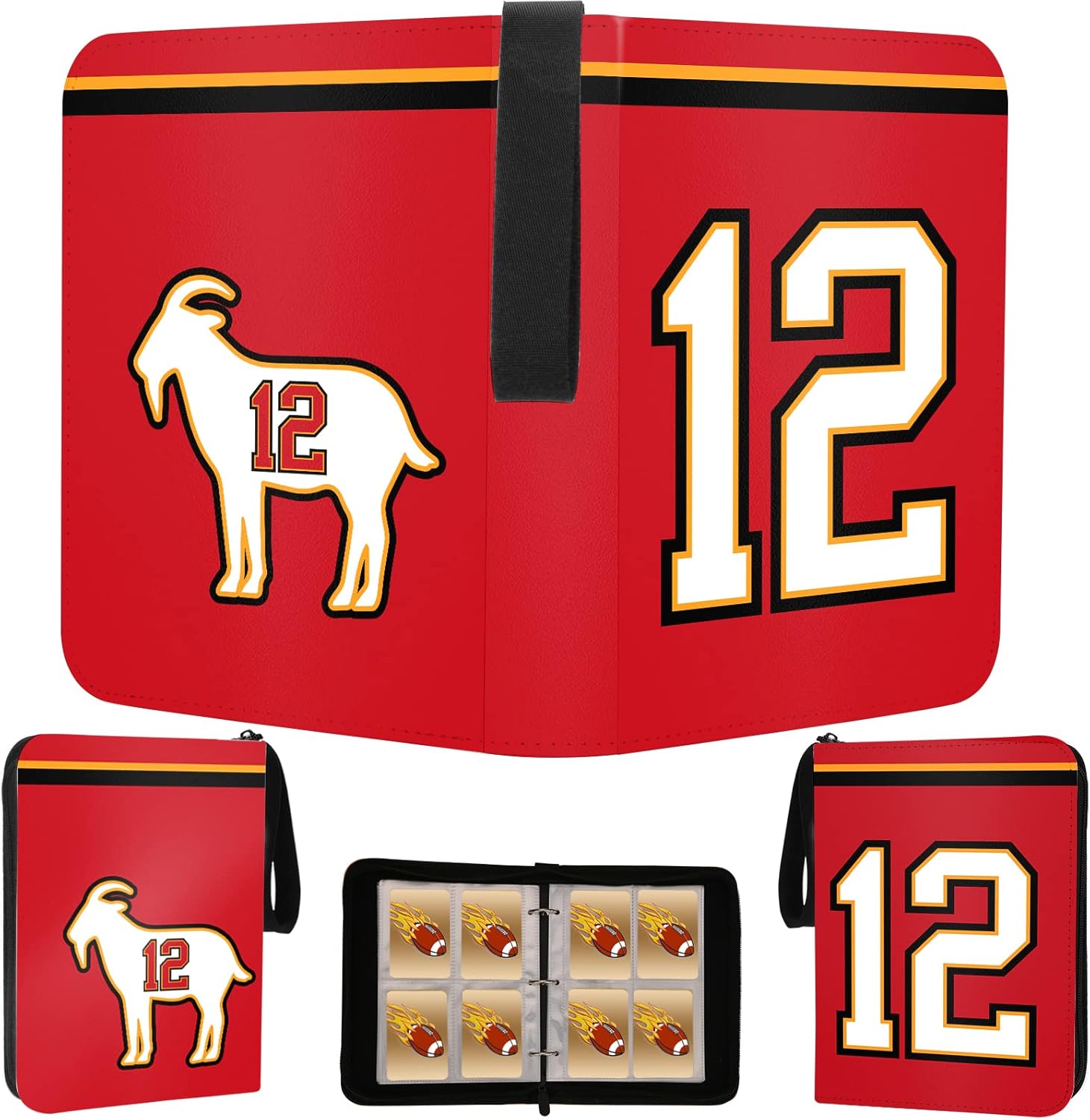 Football Card Binder with Sleeves 400 Pocket, 12 Football