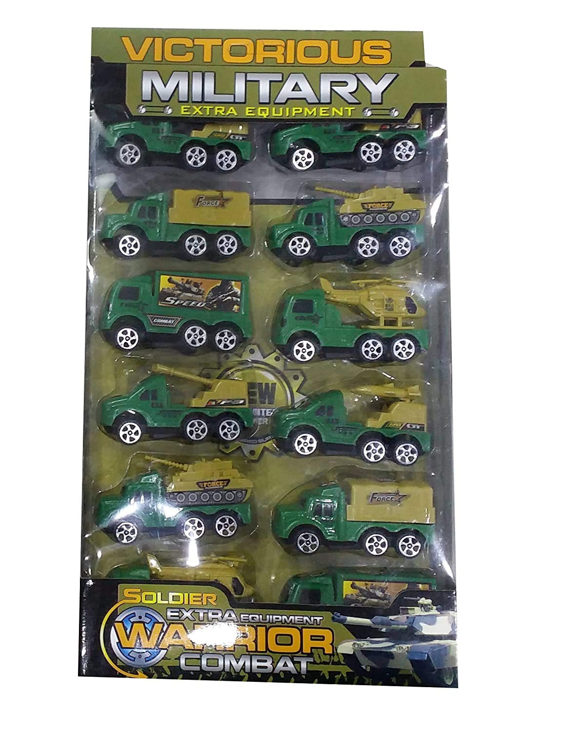 SS Traders 12 Pieces Military Vans and Trucks for Kids Good Birthday Awesome Finishing Excellent