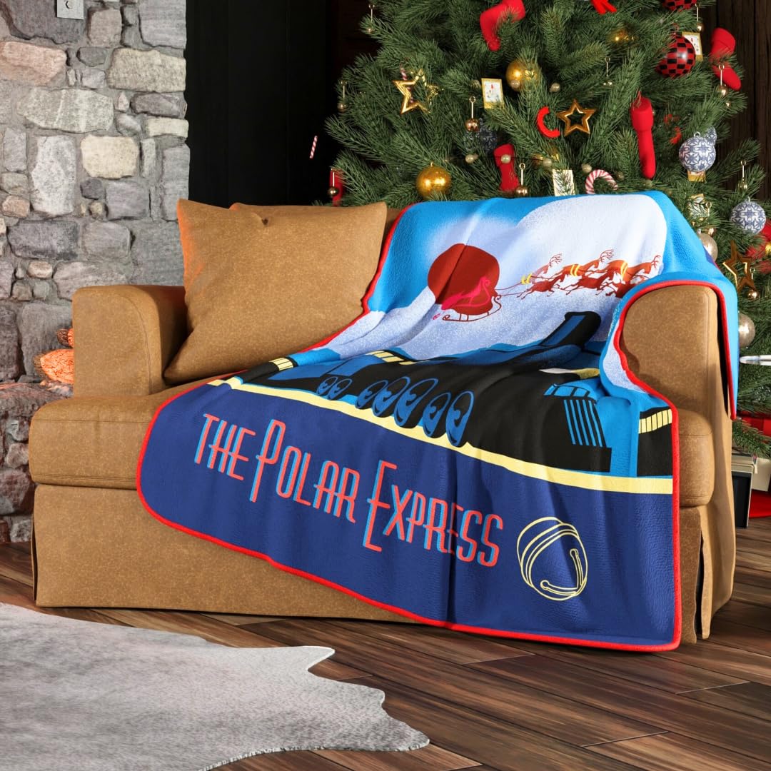 Franco The Polar Express Holiday Bedding Super Soft Micro Raschel Throw, 46 in x 60 in, (Official Licensed Product) Collectibles — image 1