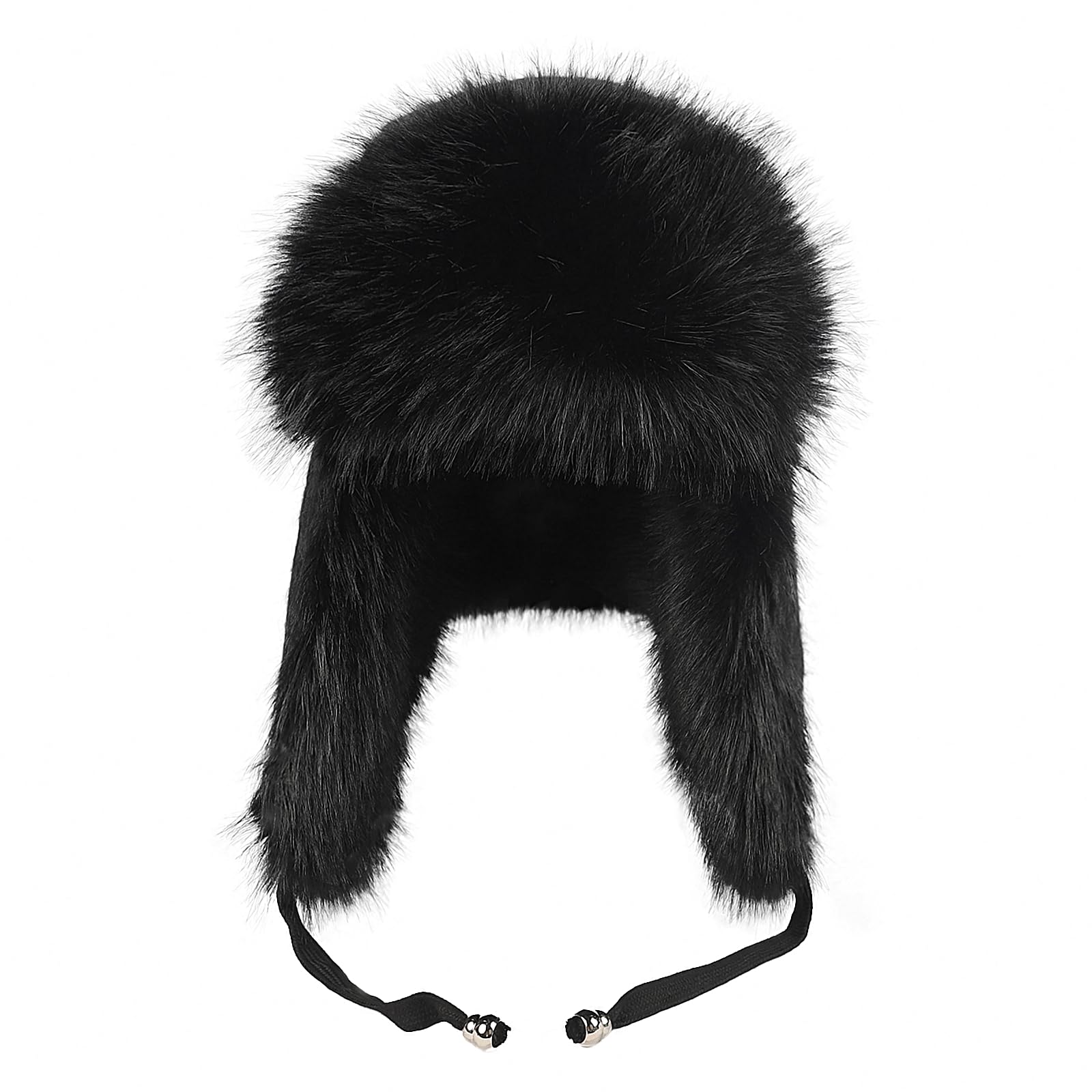 OhMill Chapka Trappeur Chaud d’Hiver pour Femme Chapeau Aviateur en Fausse Fourrure avec Cache-Oreilles Chapeau de Russe Épais Chaud Coupe-Vent pour Ski Camping Randonnée