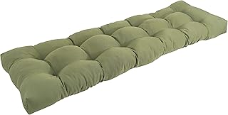 Blazing Needles Twill Tufted Bench Cushion, 60" x 19", Sage 1 Count