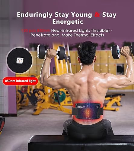 Miniatura 4 de Terapia de luz roja para cuerpo - Dispositivo de cinturón de terapia de luz roja e infrarroja con luz cercana de 850 nm y luz de terapia roja de 660