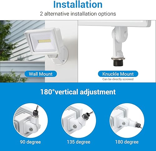 Miniatura 3 de DEWENWILS Luz de inundación LED de 34 W para exteriores, 3200 LM súper brillante (equivalente a 400 W) luz de inundación para exteriores, IP65