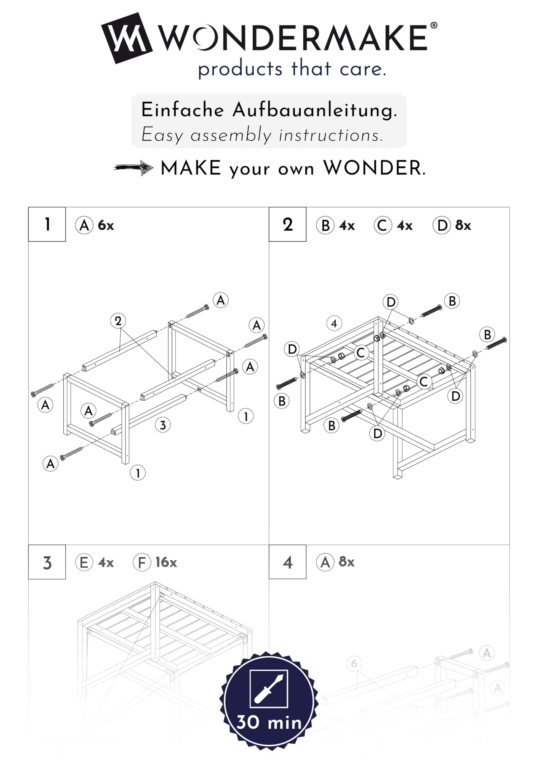 Design Kindersitzgruppe Outdoor Garten Holz mit Abdeckung, Kinder-Sitzgarnitur Indoor Picknick-Gruppe ab 3 Jahre, weiß bunt
