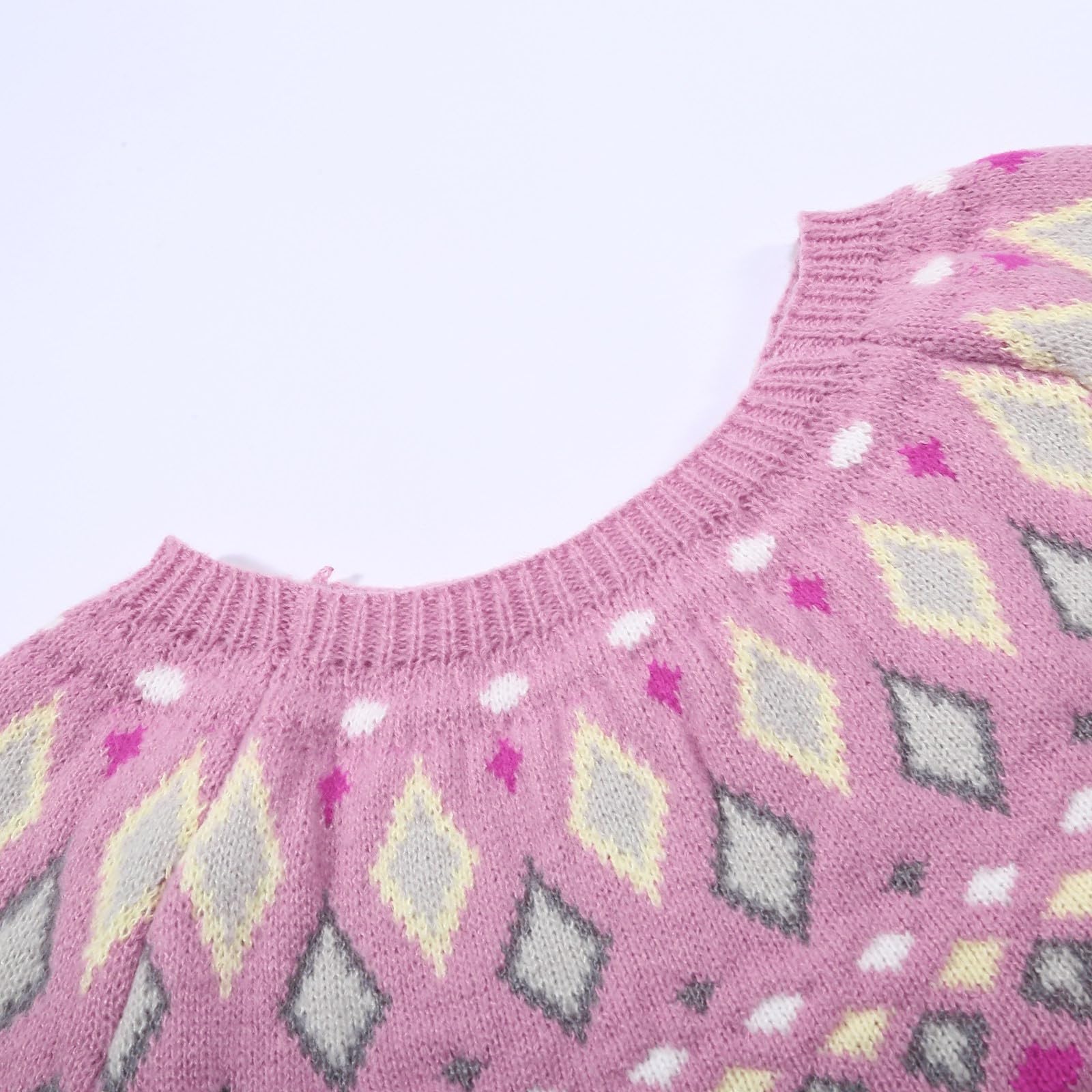 Pullover da donna Fair Isle a maniche lunghe maglioni casual fantasia vacanza maglia allentata maglioni da donna per autunno e inverno top in cotone caldo maglioni invernali maglioni invernali morbida