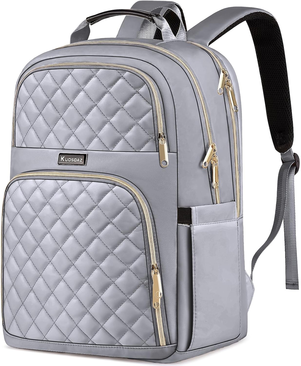 Backpack for Women, Large School Backpack, Girls Bookbag with USB Charging Port, 17.3 Inch Work Travel Laptop Back Pack Purse Casual Daypacks, Grey