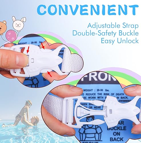 Miniatura 4 de Chaleco de natación para niños pequeños con correa ajustable, flotadores para piscina, aprender a nadar, equipo de entrenamiento de natación de