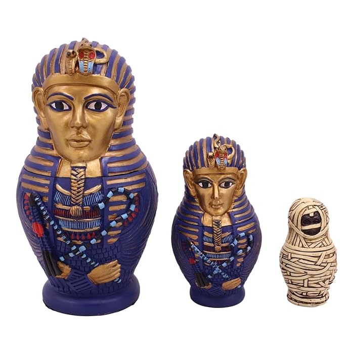 Buy Ebros 3 Piece Set Ancient Egyptian Pharaoh King TUT Sarcophagus