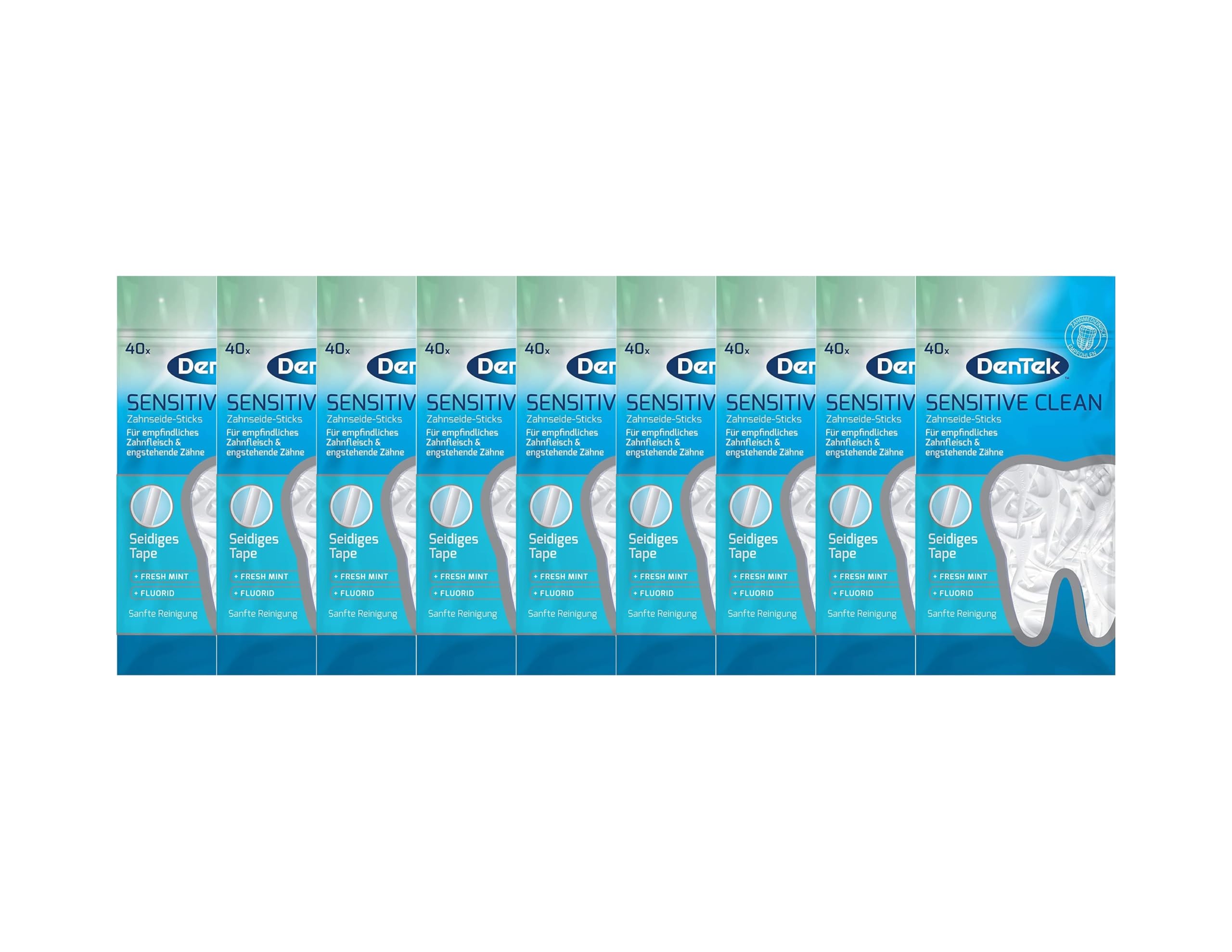 9 x DenTeK Sensitive Clean patyczki z nicią dentystyczną
