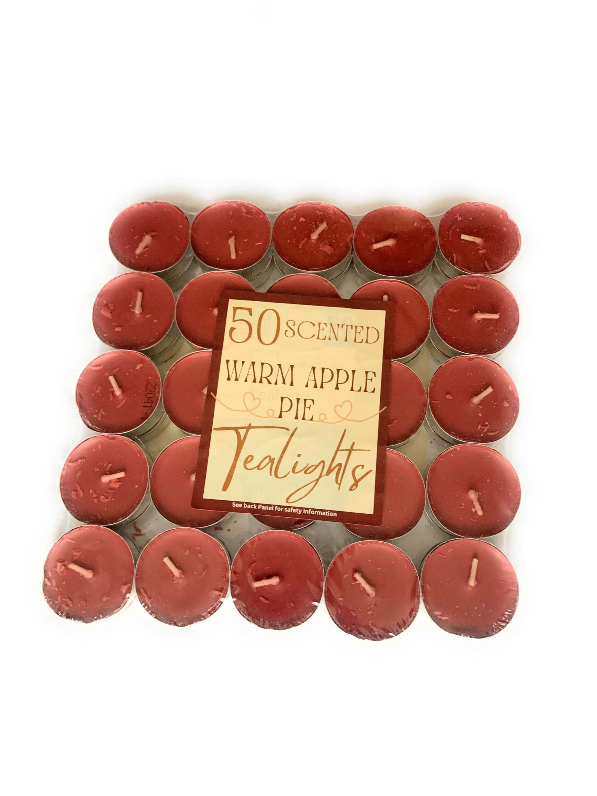 Tealights, 50 Pieces, Warm Apple Pie Scented