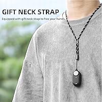 Vista 5 de LICHIFIT Juego de funda protectora de silicona para cámara Insta360 GO 3, carcasa suave + tapa de lente + correa para el cuello accesorios