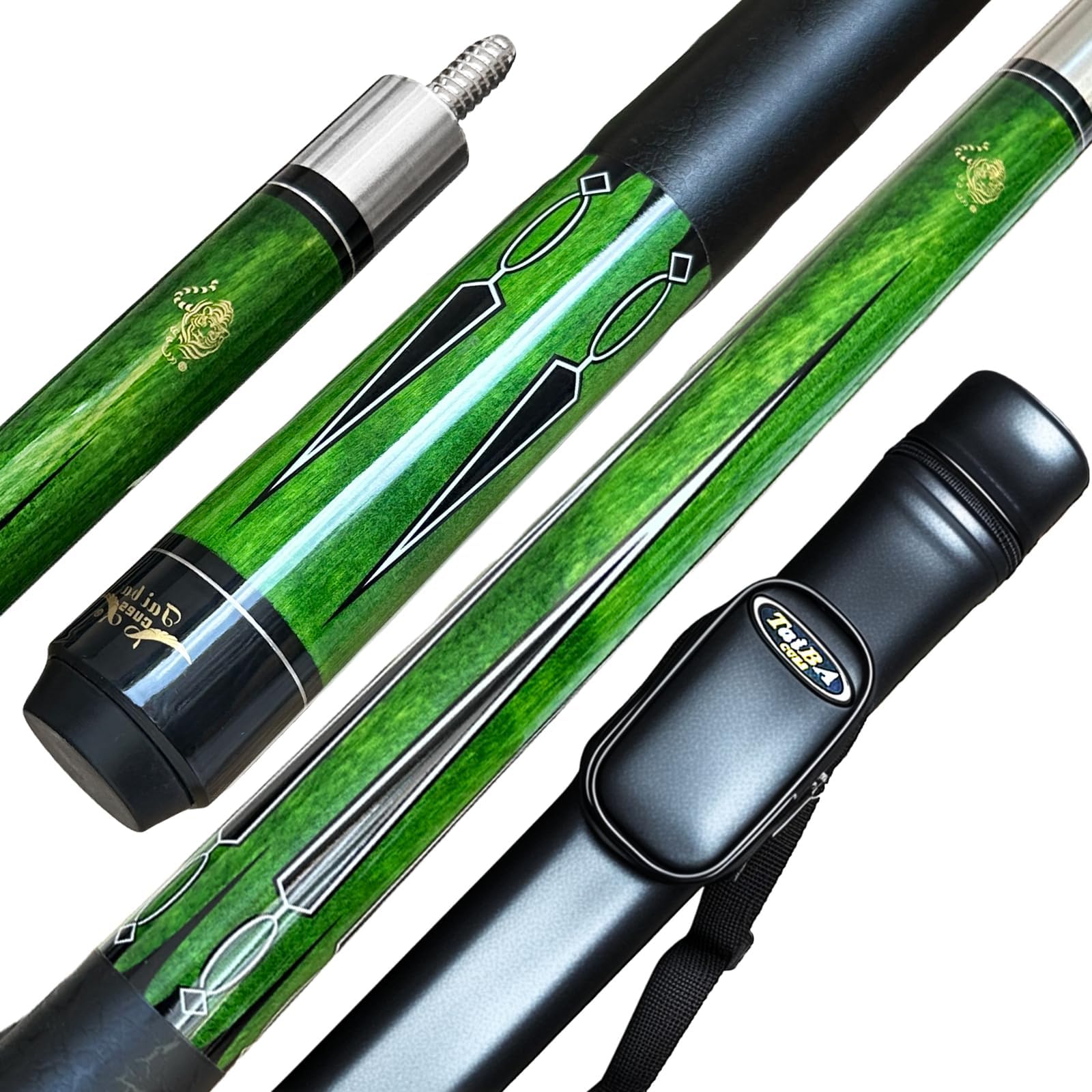 Tai ba cues Pool Cue Stick, 13mm Tip, 58", Hardwood Canadian Maple Professional Billiard Stick 19,20,21 Oz (Selectable)-Blue, Red, Green Pool Cue Stick
