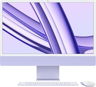 Apple 2023 iMac with Apple M3 Chip 8-Core CPU/10-Core GPU (24-inch, 8GB RAM, 256GB SSD) Purple (Renewed)