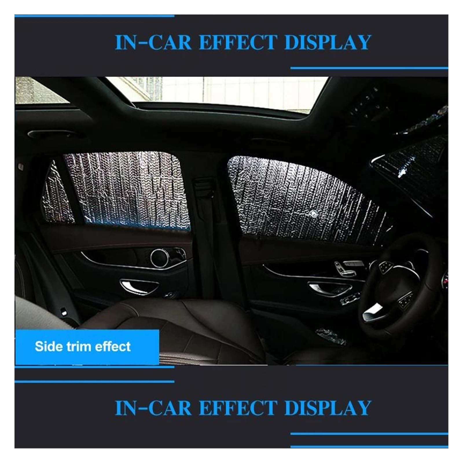 MLKDW Auto Parasole per Toyota Highlander 2015-2023, Lunotto Finestrini Laterali Anti-UV Isolamento Protezzione Privacy Accessori, A/4pcs