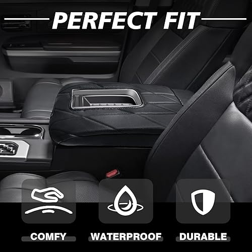 Miniatura 672 de Muslogy Funda de consola central compatible con Honda Pilot 2023 2024 2025, 2024 2025 2026 Ridgeline/Passport Accesorios para apoyabrazos, tapa