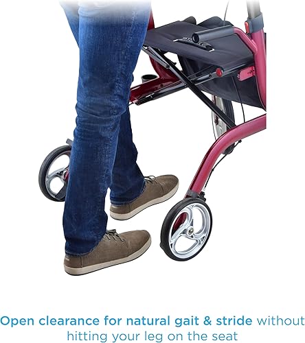 Miniatura 3 de NOVA Phoenix Rise UP - Andador vertical con plataforma acolchada y contorneada del antebrazo, andador de pie con ruedas delanteras de 10 pulgadas,