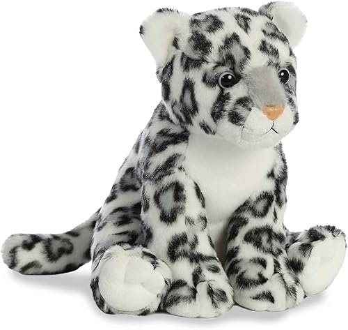Miniatura 2 de Aurora Huggable Destination Nation Snow Leopard - Exploración global - Diversión de aprendizaje - Blanco 12 pulgadas