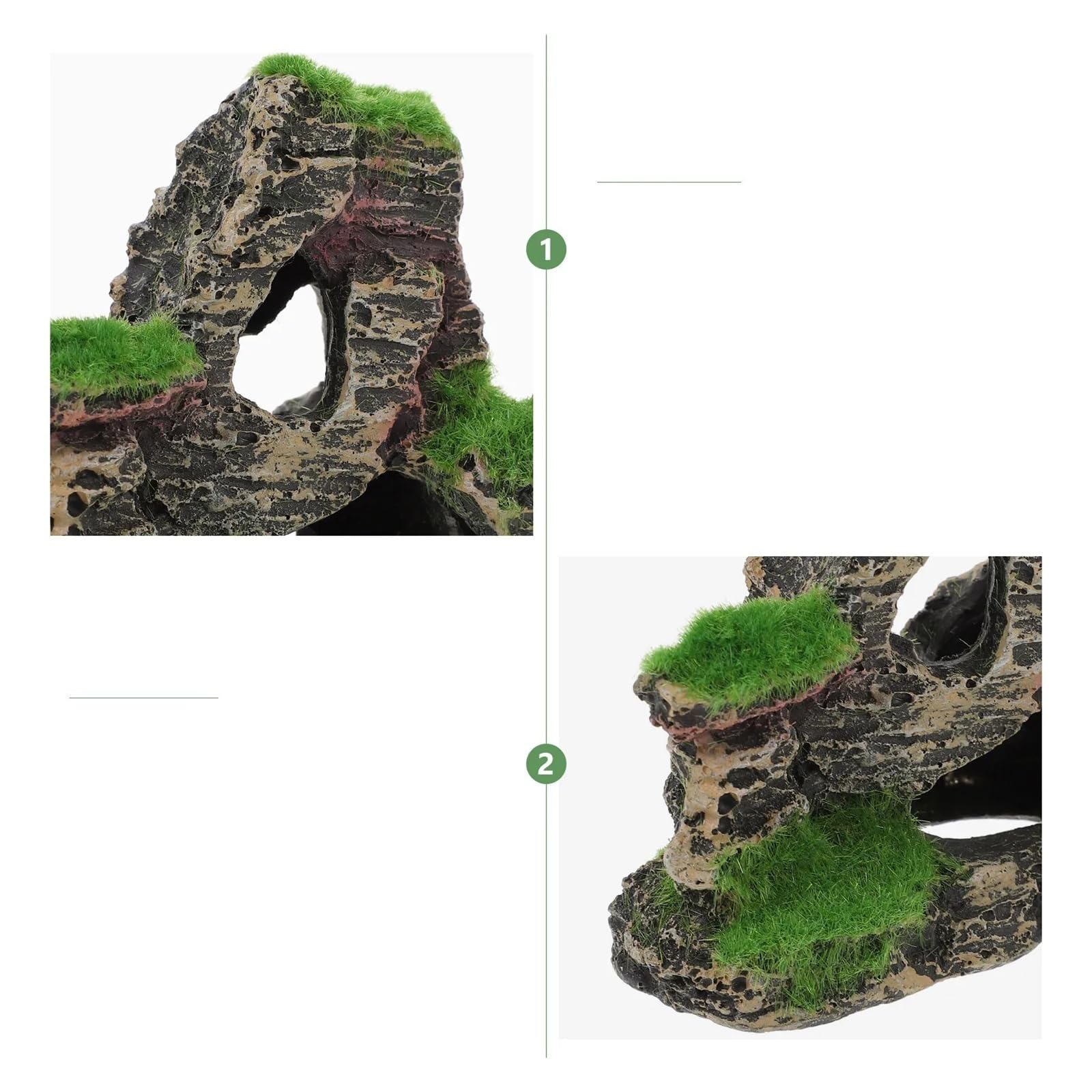 Decoración de pecera resina colina Artificial, 10 Uds Para Decoraciones | Adorno de paisaje de rocalla de montaña for acuario, decoración Natural de colina for pecera