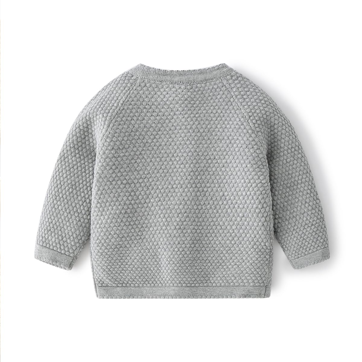 100% Cotton Knit Infant Baby Sweater and Pants Set, Unisex Newborn Boys Girls Outfit Long Sleeve Warm Clothes Newborn Gifts (Gray, 3-4)