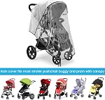 Stroller Rain Cover, Clear Rain Cover for Stroller, Universal Travel Weather Shield, Windproof and Waterproof