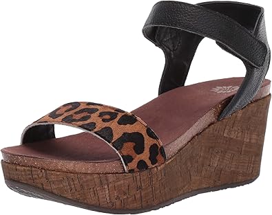 yellow box leopard wedges