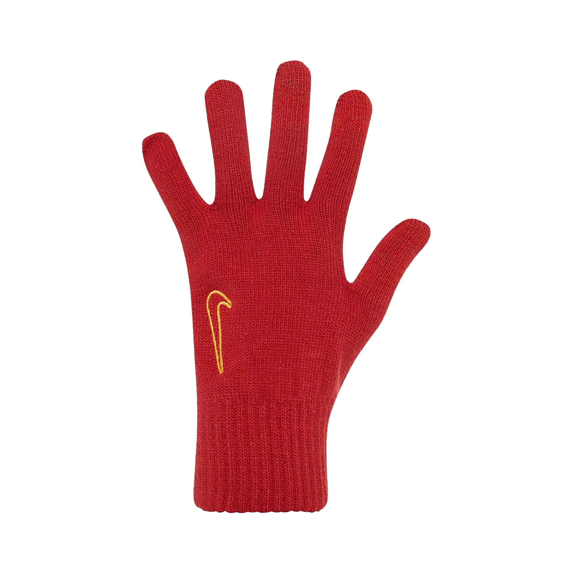 Nike Men's Red Cinnabar Knitted Swoosh Gloves (L-Xl) (Red)