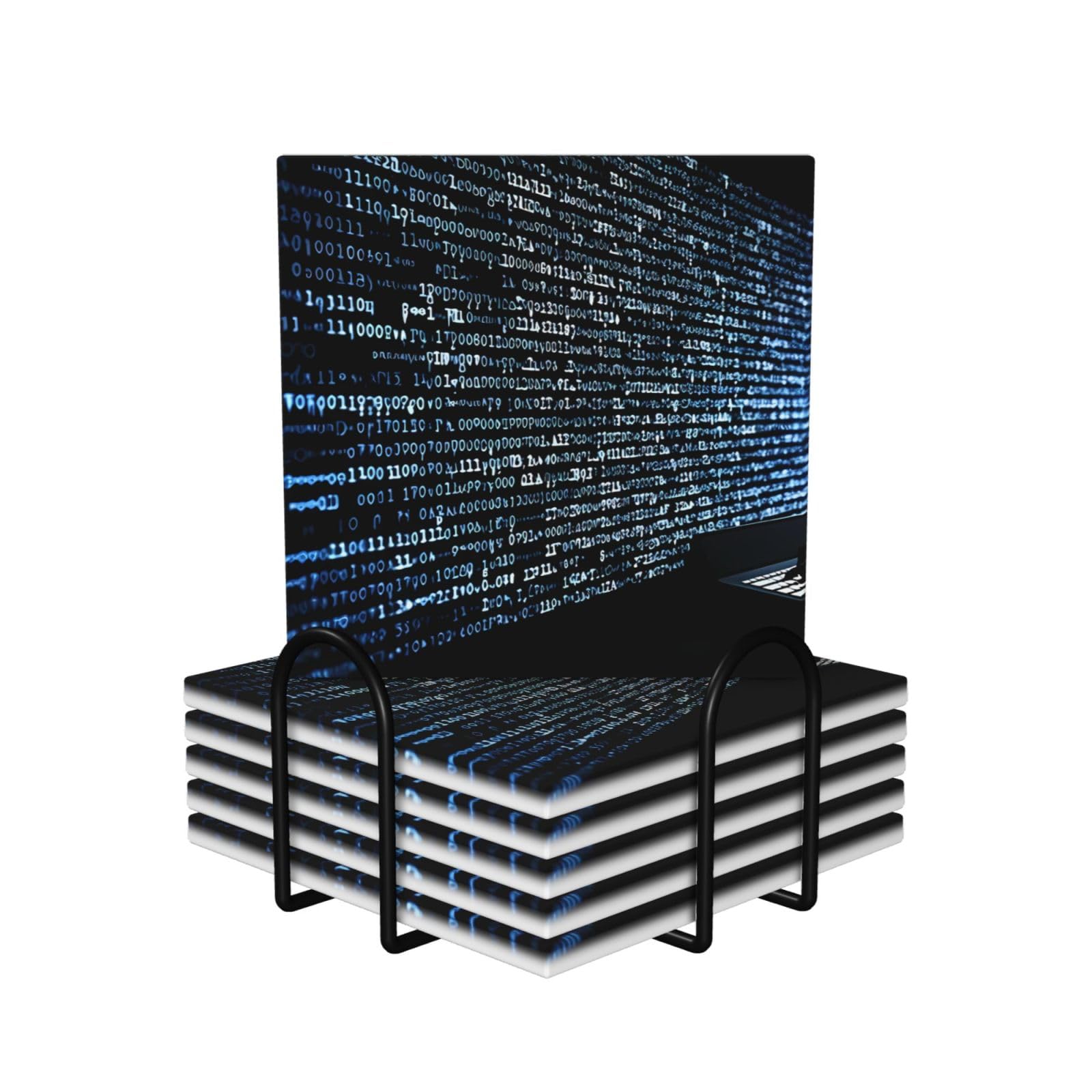 Dessous de verre code programmation idée cadeau geek lot de 6