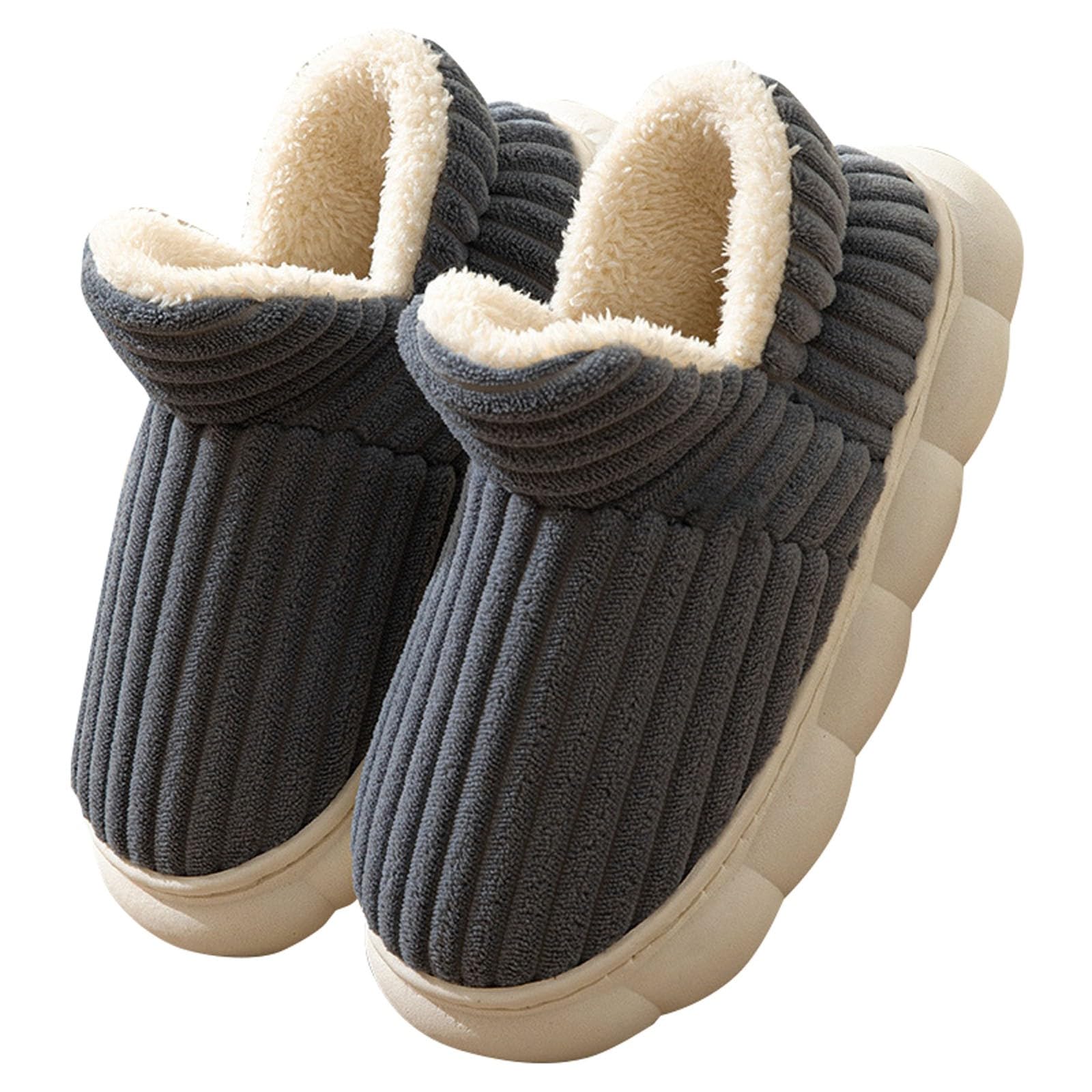Slippers for Men and Women High Top Warm: House Slippers for Unisex Indoor and Outdoor Slippers Lovers Thick House Shoes Padded Felt Slippers Large Sizes Home Slippers